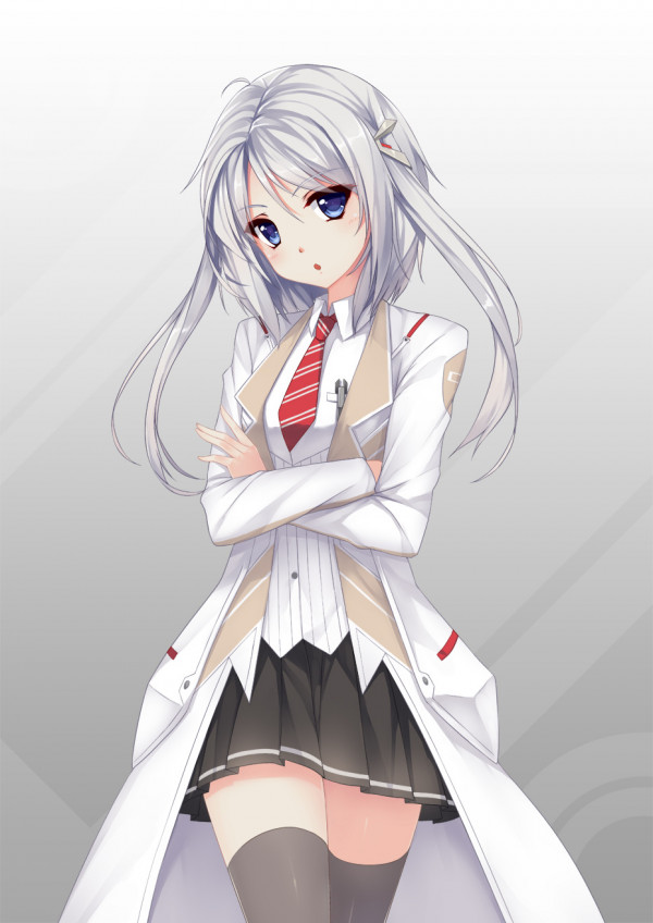 White hair anime girl tumblr